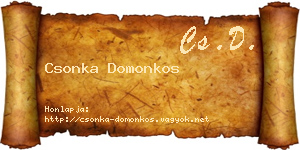 Csonka Domonkos névjegykártya